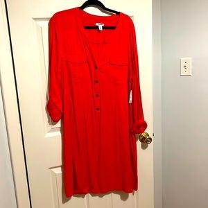 Red Long Sleeve Dress